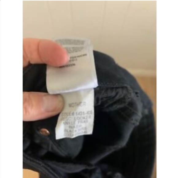 Mother Denim Looker Ankle Fray Blackbird 27 Black - Picture 5 of 7
